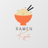 Ramen/Japanse Restaurant Wit Modern Zakelijk Raamsticker (Vel)