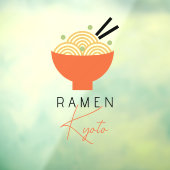 Ramen/Japanse Restaurant Wit Modern Zakelijk Raamsticker (Vel 3)
