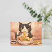 Ramen Kat Ansichtkaart Briefkaart (Staand voorkant)