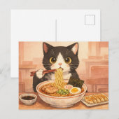 Ramen Kat Ansichtkaart Briefkaart (Voorkant / Achterkant)