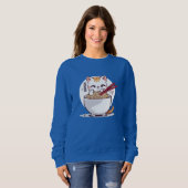 Ramen Kat Eating Noedels Design T-shirt (Voorkant volledig)