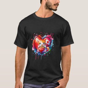 Ramen Kat Japan Liefde Noedel Kom Japanse Eten T-shirt