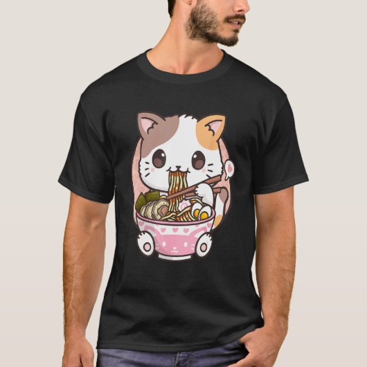 Ramen Kat Neko T-shirt (Voorkant)