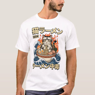 Ramen Kat T-shirt – Kawaii Japanse Noedel Kat Ani