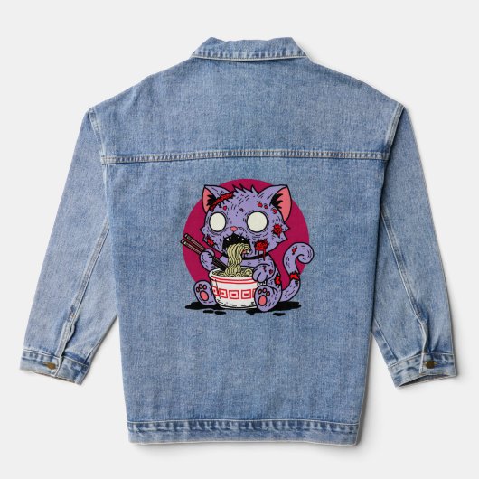 Ramen Kat Zombiekat Denim Jacket (Achterkant)
