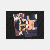 Ramen Kawaii Cat Anime 1 Fleece Deken (Voorkant (Horizontaal))