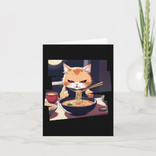 Ramen Kawaii Cat Anime 1 Kaart