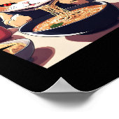 Ramen Kawaii Cat Anime 1 Poster (Hoek)