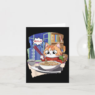 Ramen Kawaii Cat Anime Kaart