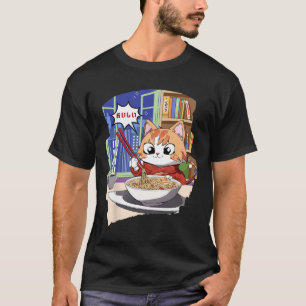 Ramen Kawaii Cat Anime T-shirt