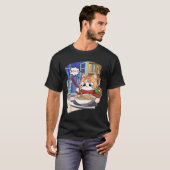 Ramen Kawaii Cat Anime T-shirt (Voorkant volledig)