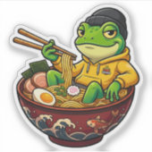 Ramen Kikker Sticker (Voorkant)