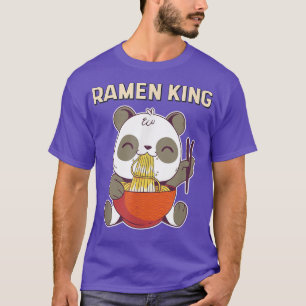 Ramen King Anime Noodles Kawaii Japans Panda Ske T-shirt