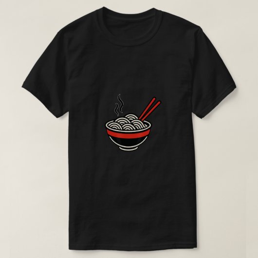 Ramen Kom met Eetstokjes T-shirt (Design voorkant)