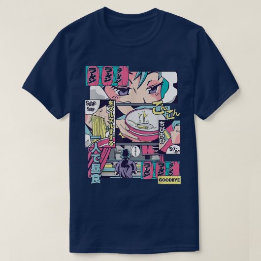 Ramen kopen Anime Manga Comic Panel T-shirt (Design voorkant)