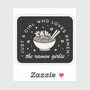 Ramen liefhebbers meisje Japans eten grappige quot Sticker