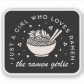Ramen liefhebbers meisje Japans eten grappige quot Sticker (Voorkant)