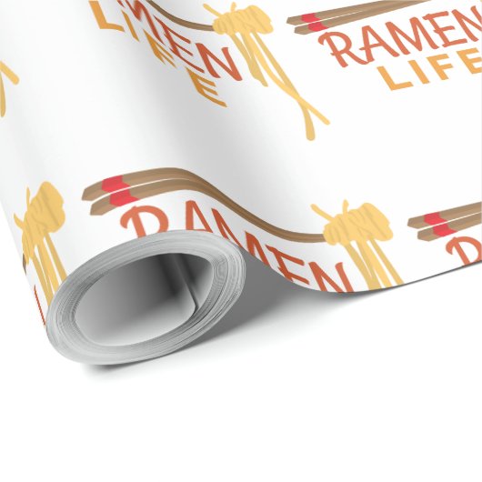 Ramen Life Japans voedsel grappig student Gift Ide Cadeaupapier (Rol Hoek)
