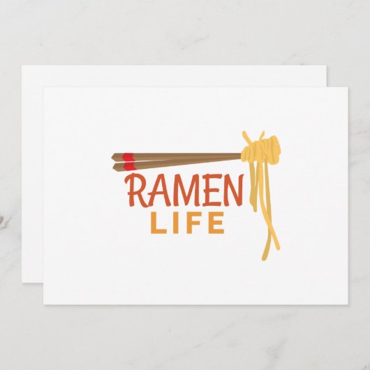 Ramen Life Japans voedsel grappig student Gift Ide Save The Date (Voorkant / Achterkant)