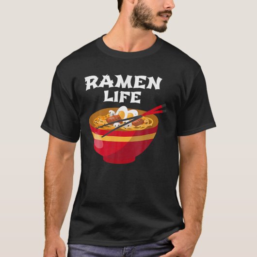 Ramen Life - Ramen Noodle Kawaii Anime T-shirt (Voorkant)