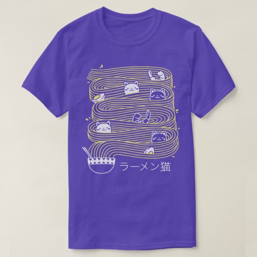 Ramen Lines Minimalistisch Kattenplein van Tobe Fo T-shirt (Design voorkant)