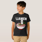 Ramen Llama Noodle Llamen Japanse Bowl Cup Miso T-shirt (Voorkant volledig)