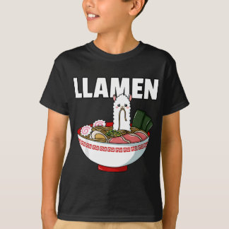 Ramen Llama Noodle Llamen Japanse Bowl Cup Miso T-shirt