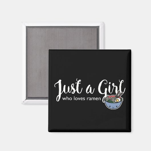 Ramen Love Just a Girl Noodles Magnet (Voorkant / Achterkant)