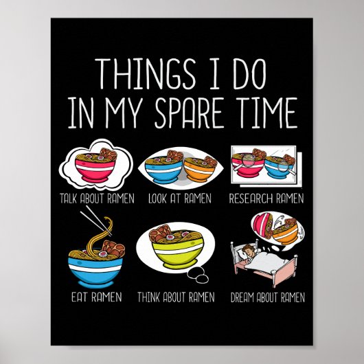 Ramen Lover Gift Grappige Japanse Noedels Ramen Poster (Voorkant)