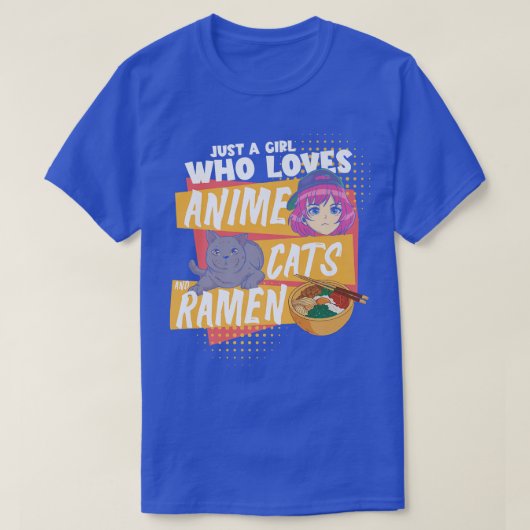 Ramen lover is gewoon een meisje dat van animekat  t-shirt (Design voorkant)