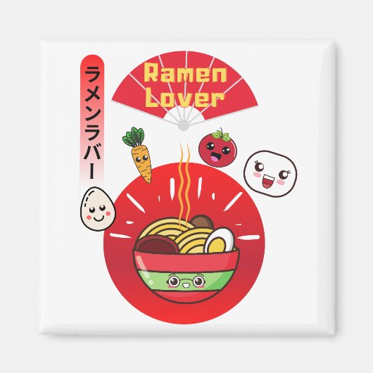 RAMEN LOVER KAWAII STIJL MAGNEET (Voorkant)