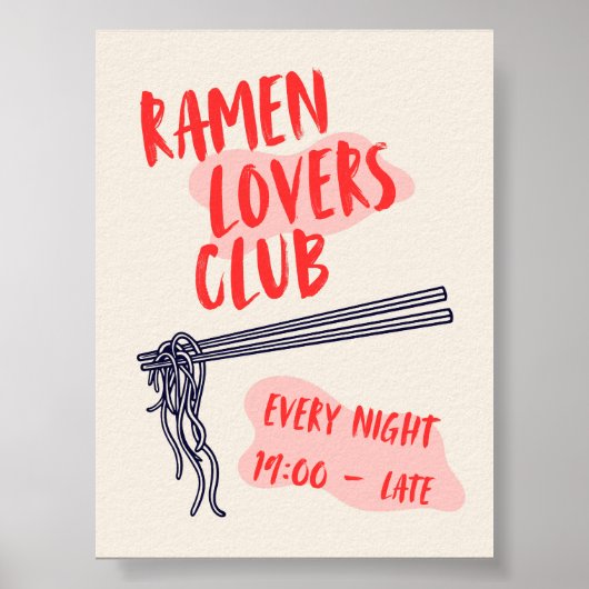 Ramen Lovers Club | Keuken Decor Poster (Voorkant)