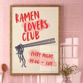 Ramen Lovers Club | Keuken Decor Poster