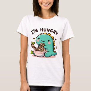 Ramen-Loving Dino: een hongerig hart T-shirt