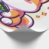 Ramen-Loving Shiba Inu Wrapping Paper – Cute & Pla Cadeaupapier (Hoek)