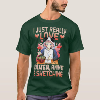 Ramen Merch Anime houdt van Japanse animatie Ske T-shirt