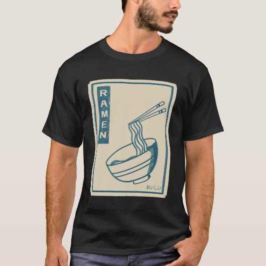 Ramen minnaar Black Tshirt (Voorkant)