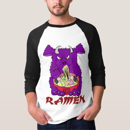 ramen monster lange mouw t-shirt (Voorkant)
