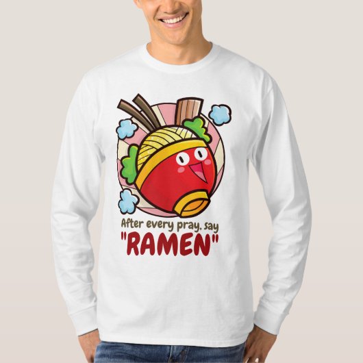  "Ramen" na te bidden T-shirt (Voorkant)