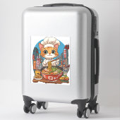 Ramen Neko � Grappige Kat Chef Anime Voedsel Sticker (Koffer)