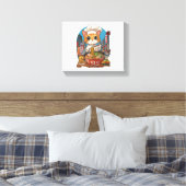 Ramen Neko - Grappige kat chef-kok Anime Food Canvas Afdruk (Insitu (Slaapkamer))