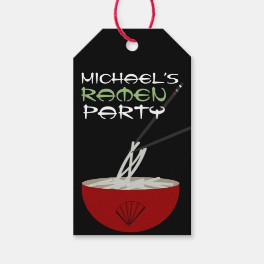 Ramen Noedels Aziatische Bowl Feest Cadeaulabel (Voorkant)
