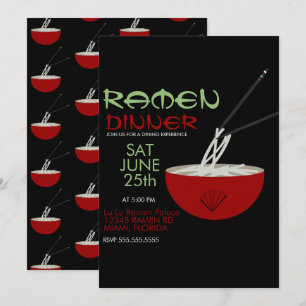 Ramen Noedels Aziatische Bowl Feestje Feestdagenkaart