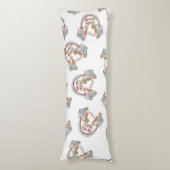 Ramen noedels muziekpatroon lichaamskussen (Voorkant Verticaal)