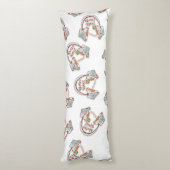 Ramen noedels muziekpatroon lichaamskussen (Achterkant (Verticaal))