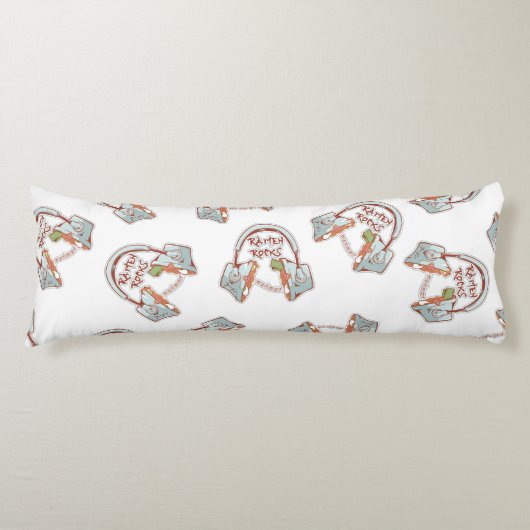 Ramen noedels muziekpatroon lichaamskussen (Voorkant)