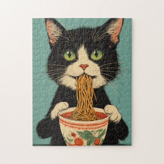 RAMEN NOEDLES TUXEDO KAT LEGPUZZEL (Verticaal)