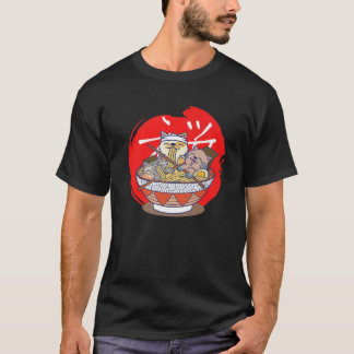 Ramen Noodle Anime Kawaii Katten die Ramen eten T-shirt