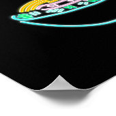 Ramen Noodle Bowl Chopstick Retro Poster (Hoek)