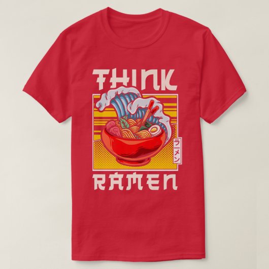 Ramen Noodle Bowl houdt van Japanse Kawaii Wave Th T-shirt (Design voorkant)